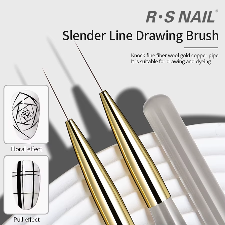 RSNACanon-Pinceaux à Ongles pour Nail Art, Stylo de Peinture à Rayures Françaises, Long Dessin Mince