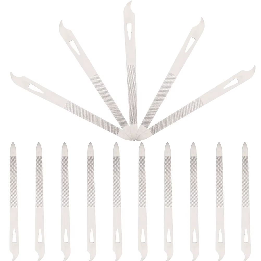 Limes à ongles en alliage antirouille, outils d'art de manucure, ensemble de limes de pédicure durab