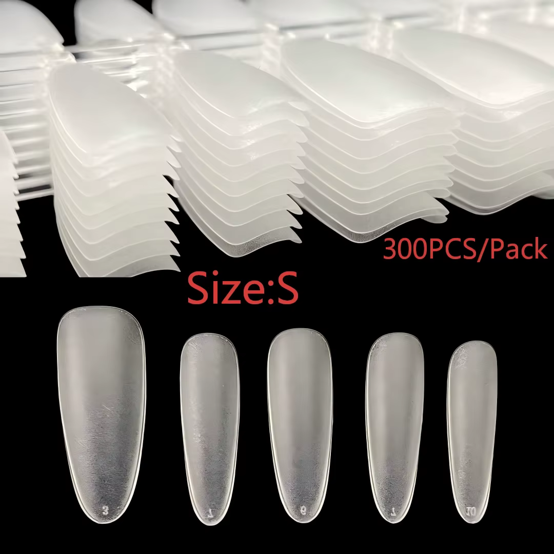 300 pièces/paquet Nailpop longue forme ovale Gel doux faux ongles tremper des Extensions d'ongles fa