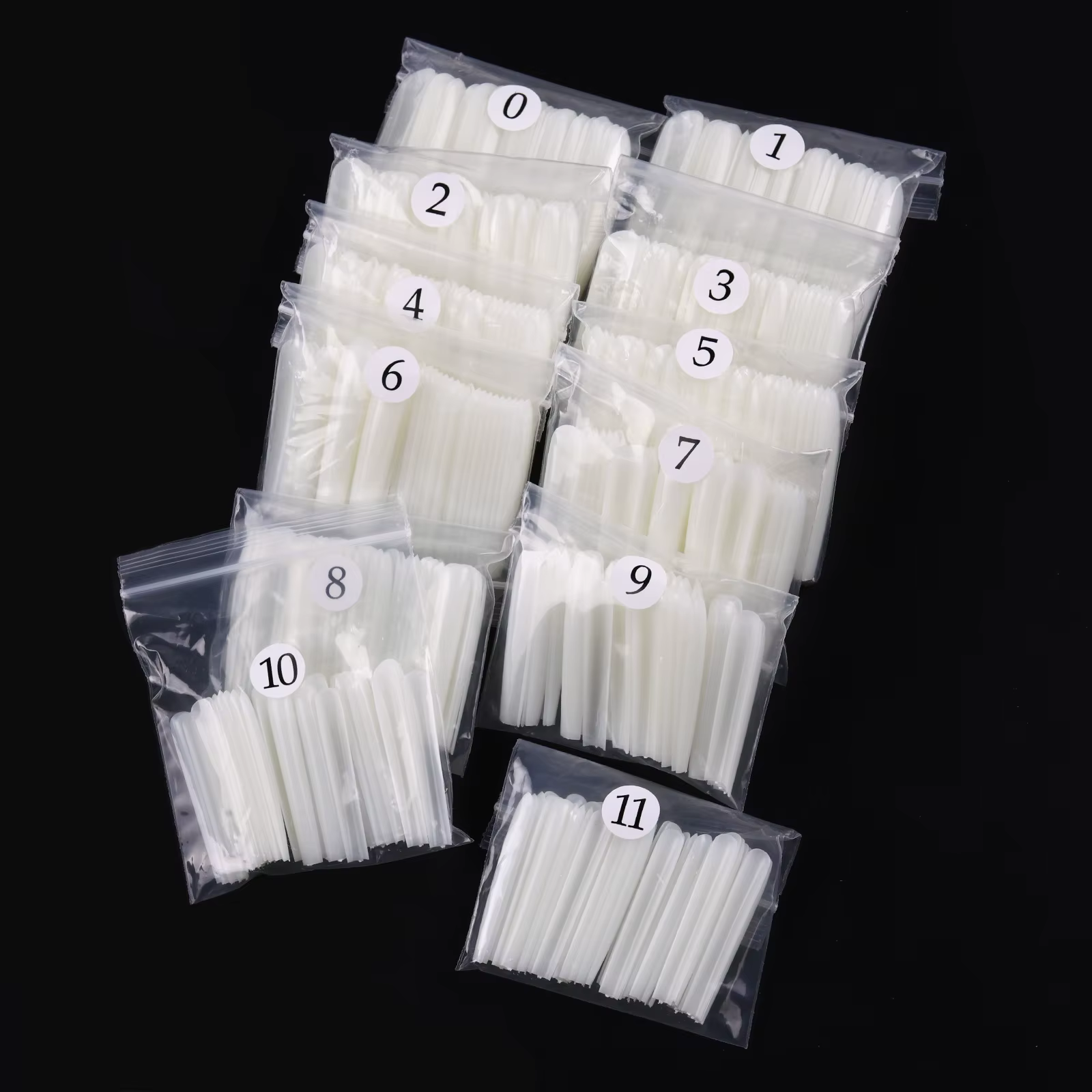 120 faux ongles carrés extra longs 3XL, en acrylique transparent, à presser, pour manucure
