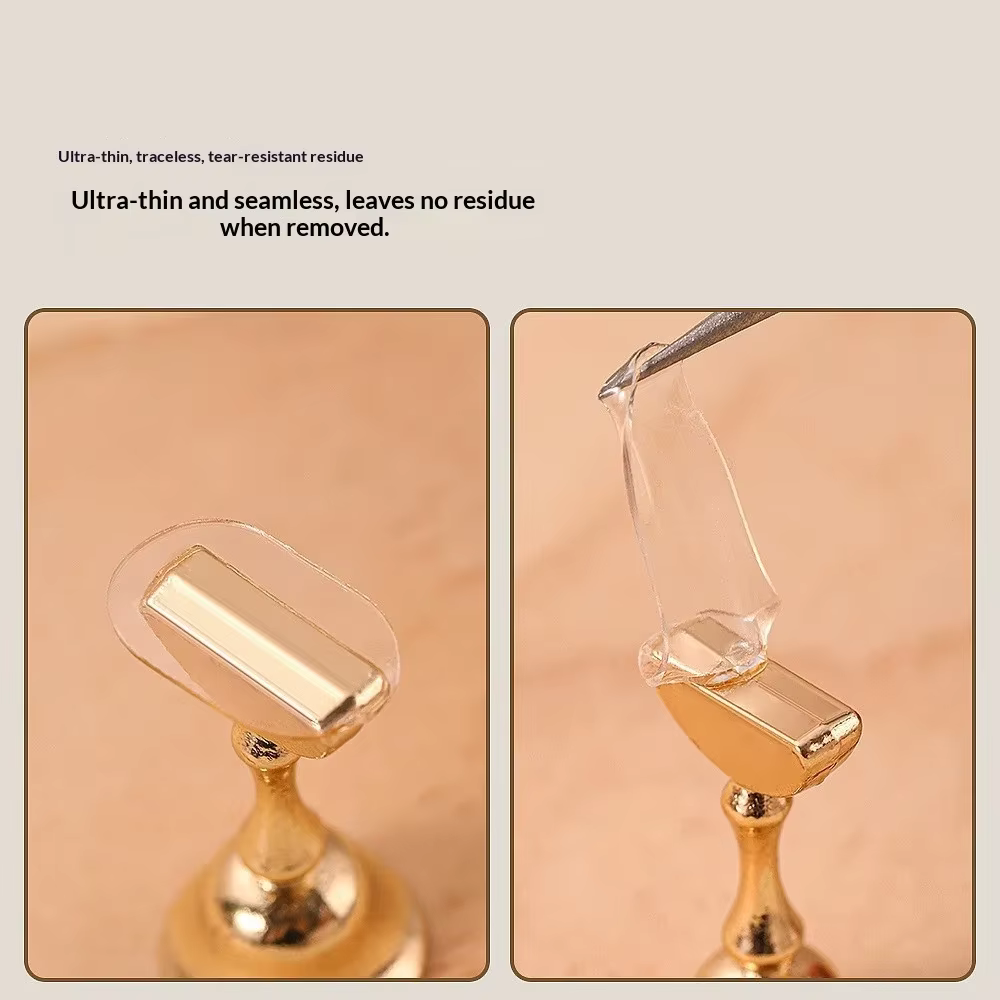 100 pièces de ruban adhésif double face en gel pour ongles, colle adhésive transparente, autocollant