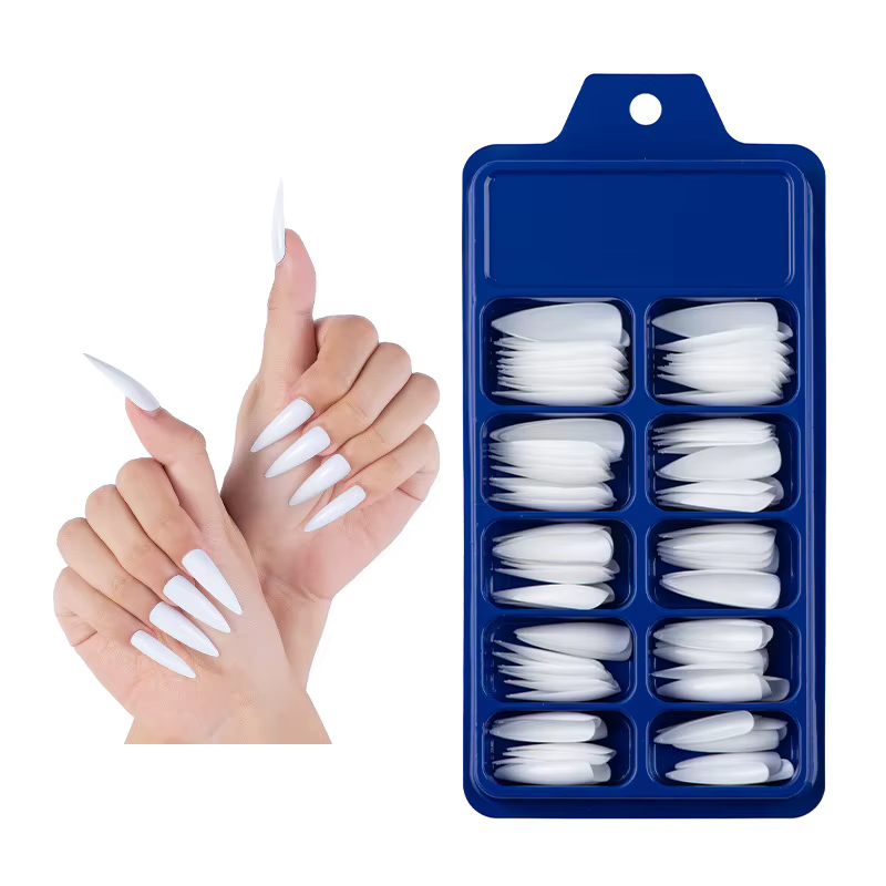 120 pièces/boîte couleur unie faux ongles conseils faux ongles Art Long Stiletto acrylique manucure 