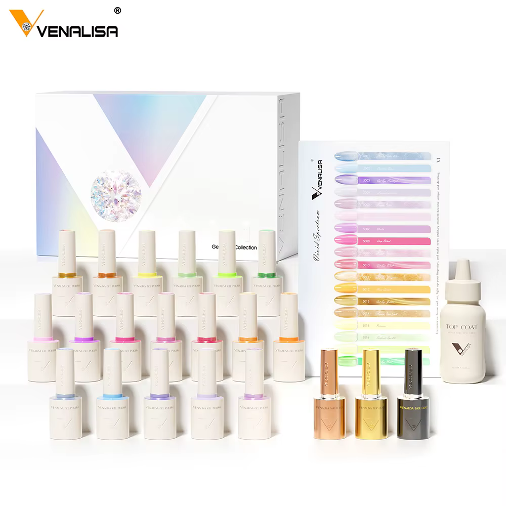 1 ensemble VENALISA VIP ensemble entier 10ml HEMA TPO gratuit vernis à ongles végétalien couleur aff