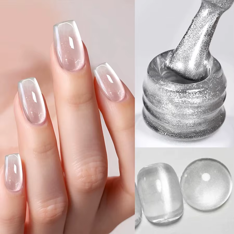 1-6 pièces PSK mystérieux Agile foncé étincelle étoiles sentiments cristal oeil de chat Gel vernis à