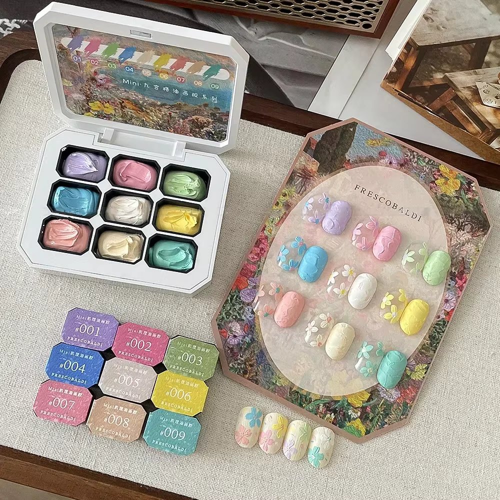 Gel de peinture à l'huile de marijuana 3D pour dessin d'ongles, vernis gel, sans lingette, colle, co