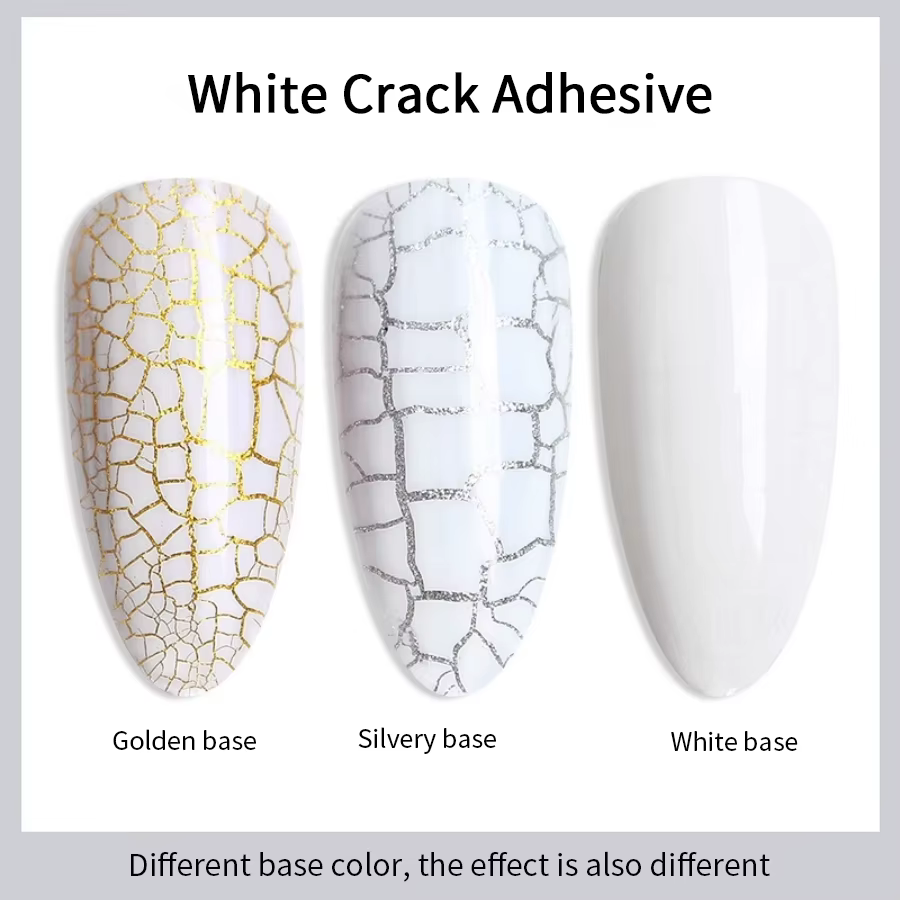 RSNAIL Crackle Gel vernis à ongles naturel sec bricolage Nail Art Cracking Gel vernis Crackle noir b