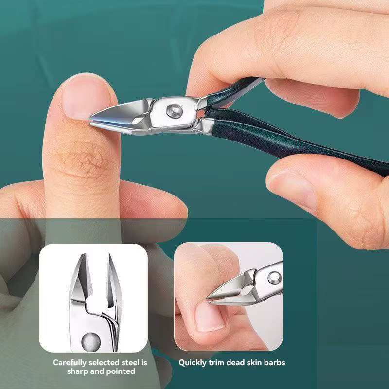 Ensemble de coupe-ongles, coupe-ongles pour la maison, ensemble de 18 pièces vert foncé, outils de p