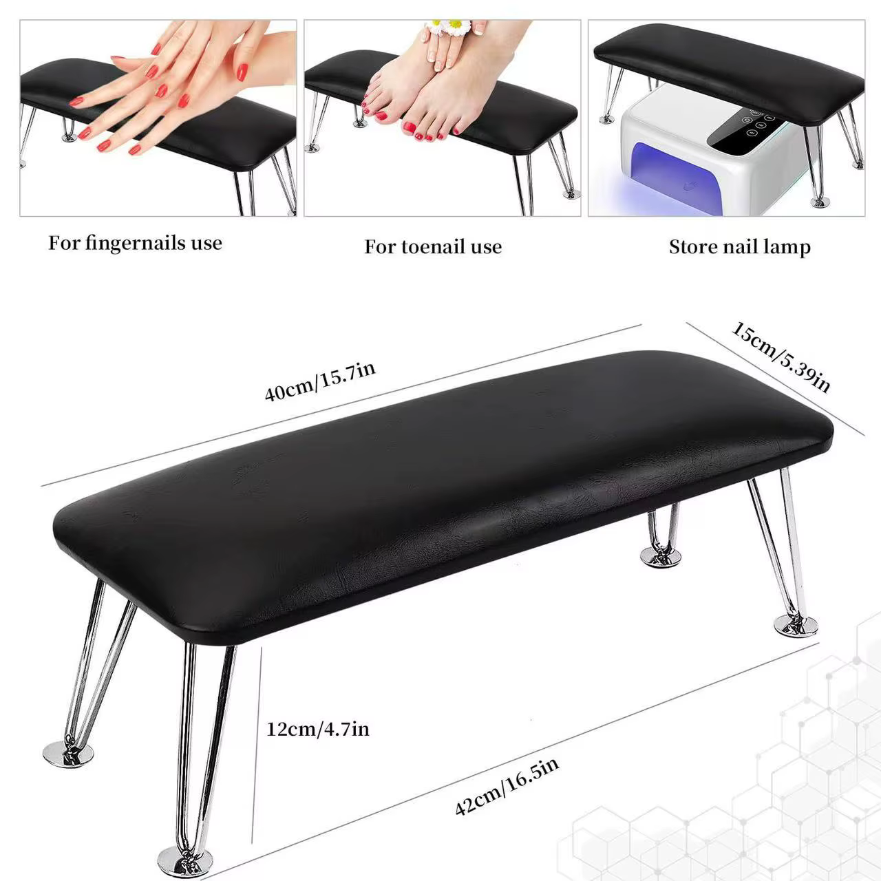 Le oreiller de manucure en Pu portable pliable, doux et confortable le plus populaire est imperméabl