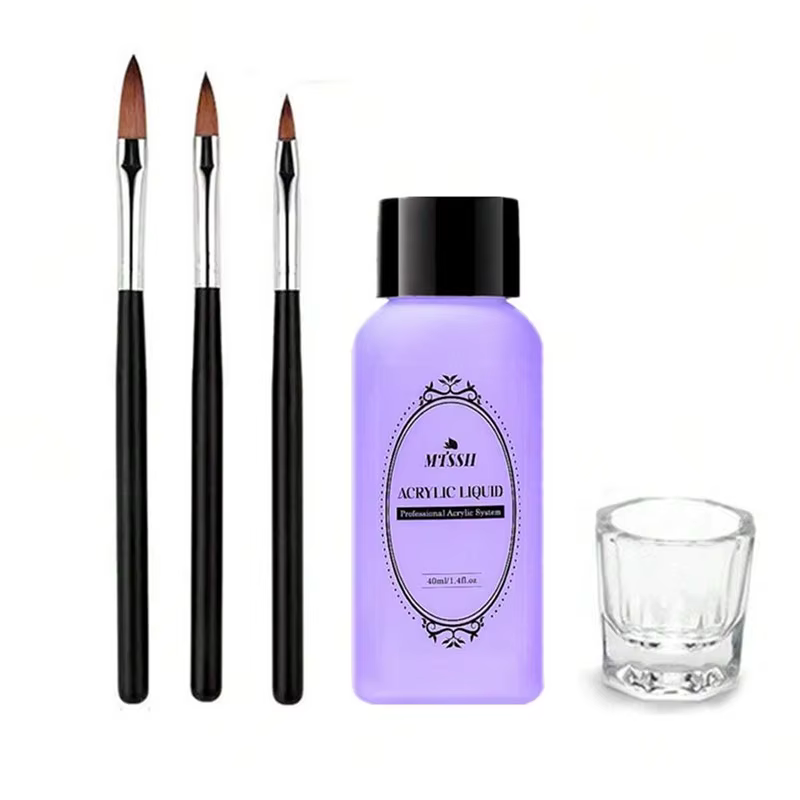 Ensemble d'outils pour liquide cristal, monomère liquide acrylique de 40ml, avec pinceaux de sculptu