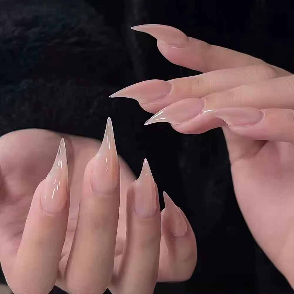 Faux ongles en forme de Dragon faits à la main, 10 pièces, épais, réutilisables, à pression, courts,