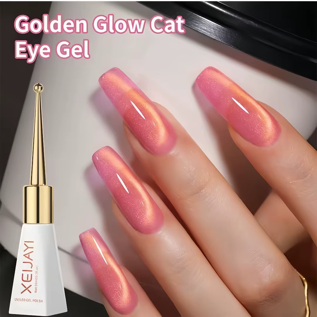 XEIJAYI 10Ml Gel pour ongles oeil de chat Gel magnétique-Gel LED UV holographique réfléchissant util