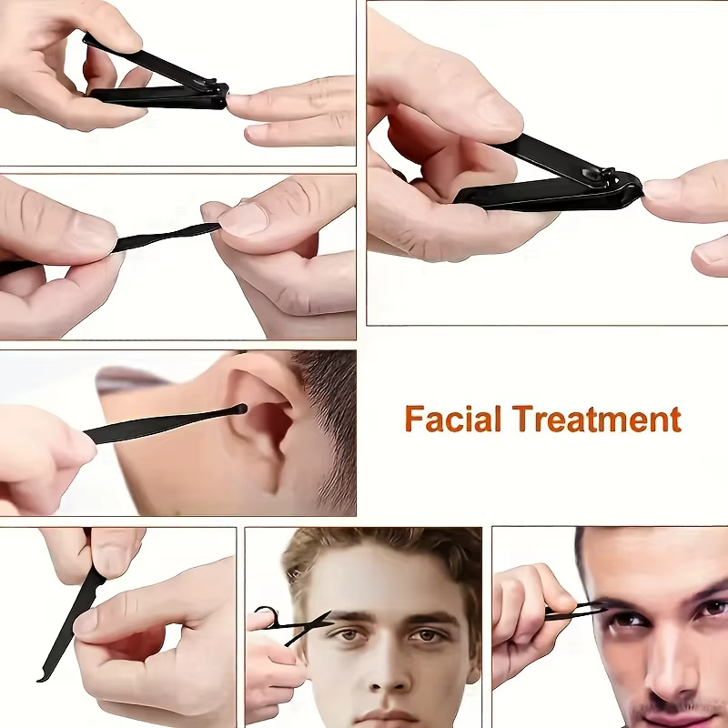 Kit de coupe-ongles professionnel 7 à 24 pièces, coupe-ongles et orteils Ultra tranchants pour homme