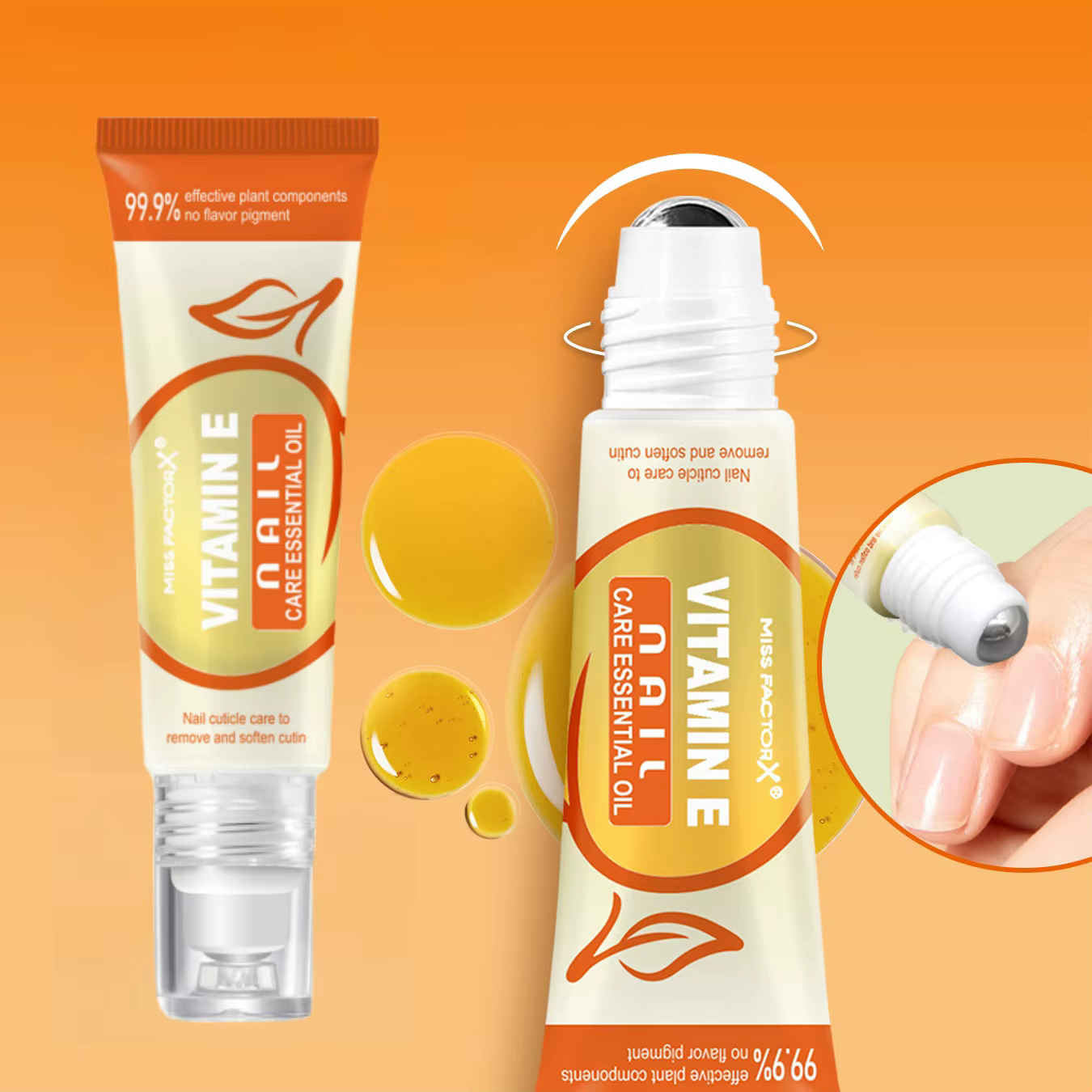 Ongles à ongles à la vitamine E, huiles essentielles pour soins du cuir mort 12 ml contenant une var
