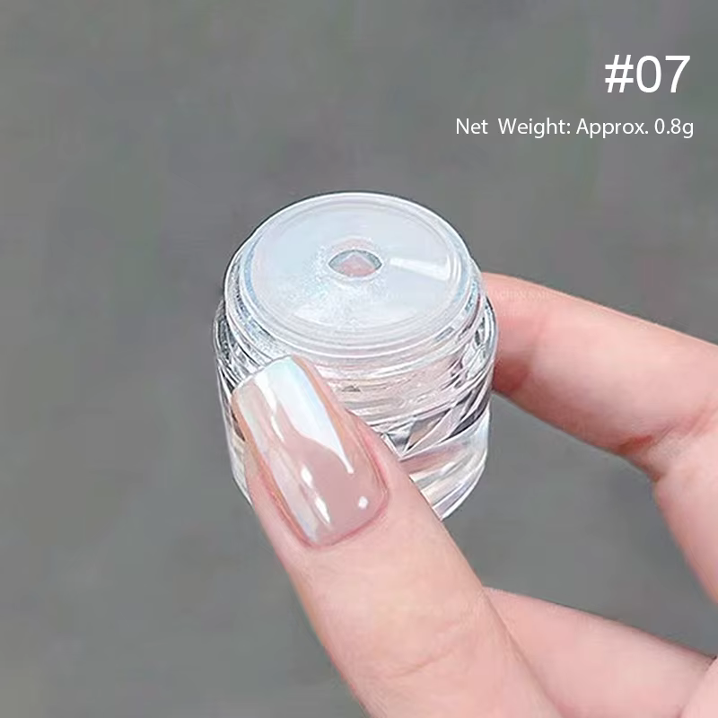 1 pot placage Aurora Chrome poudre à ongles haute brillance clair de lune miroir Fine paillettes Pig