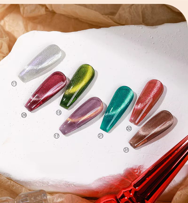 AS 15ml chat magnétique Gel vernis à ongles oeil de chat effet paillettes Semi Permanent 36 couleurs