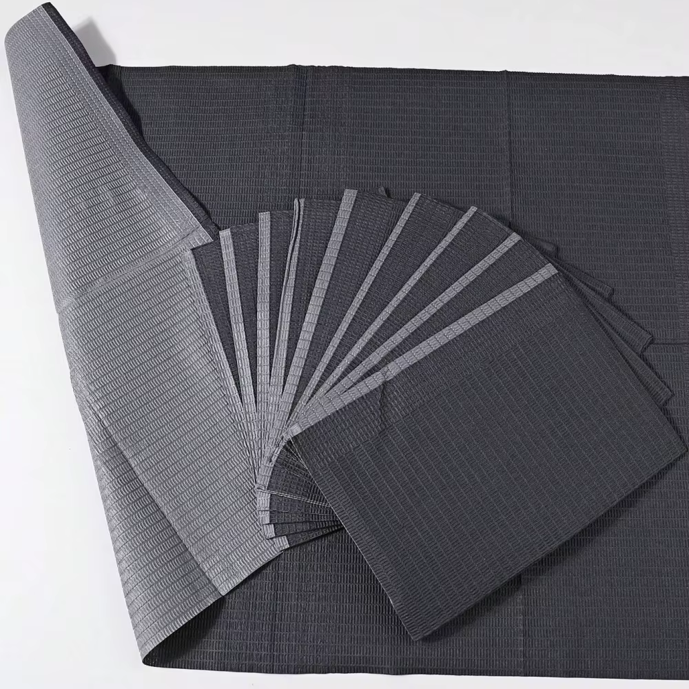 Tapis de table de manucure jetable noir