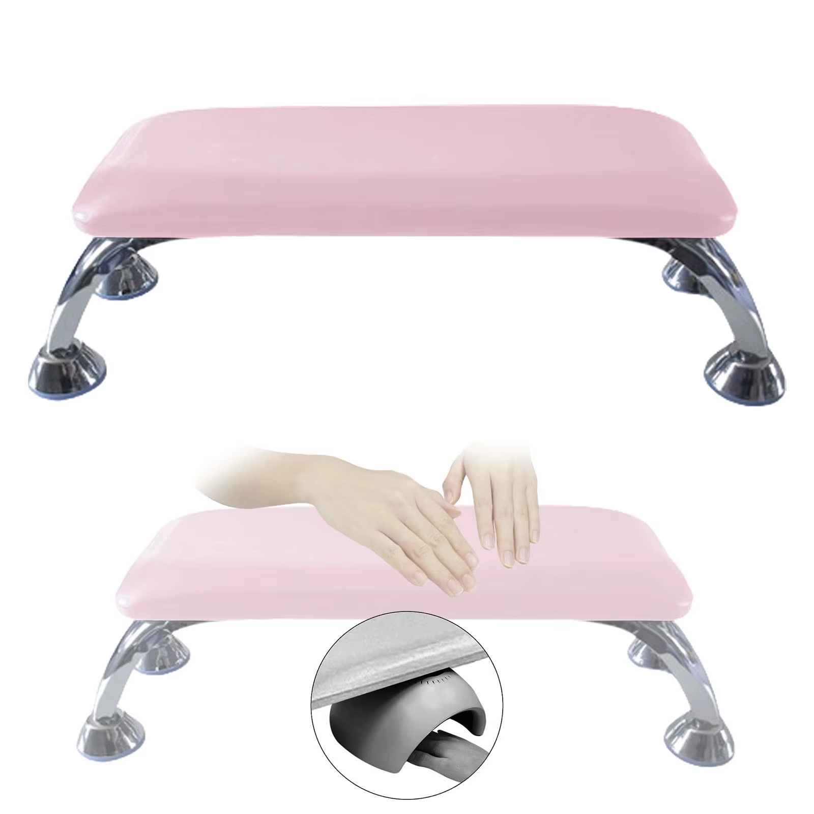 Support de repose-main de manucure ergonomique en cuir PU