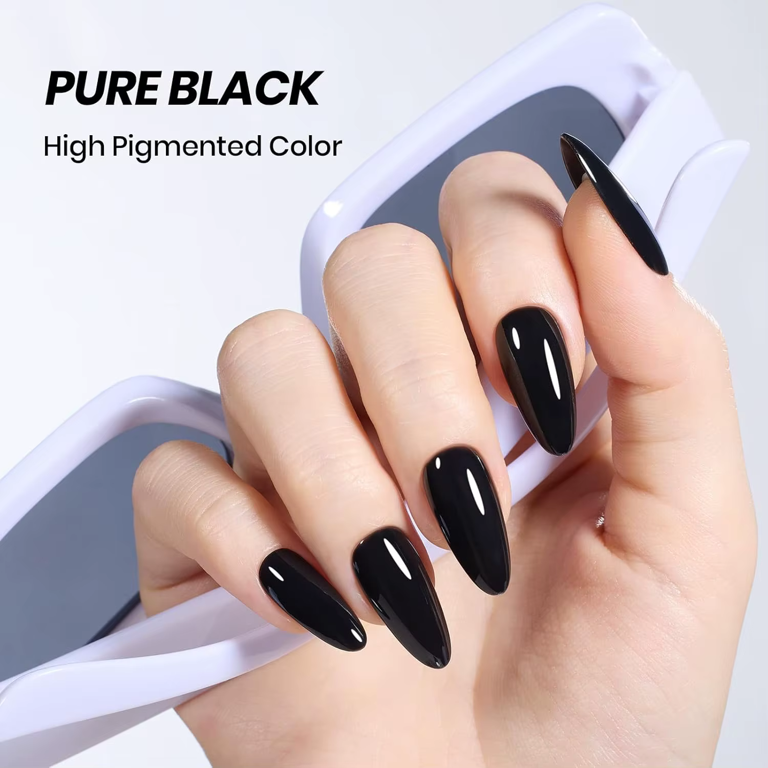 Kit de vernis à ongles gel noir et blanc