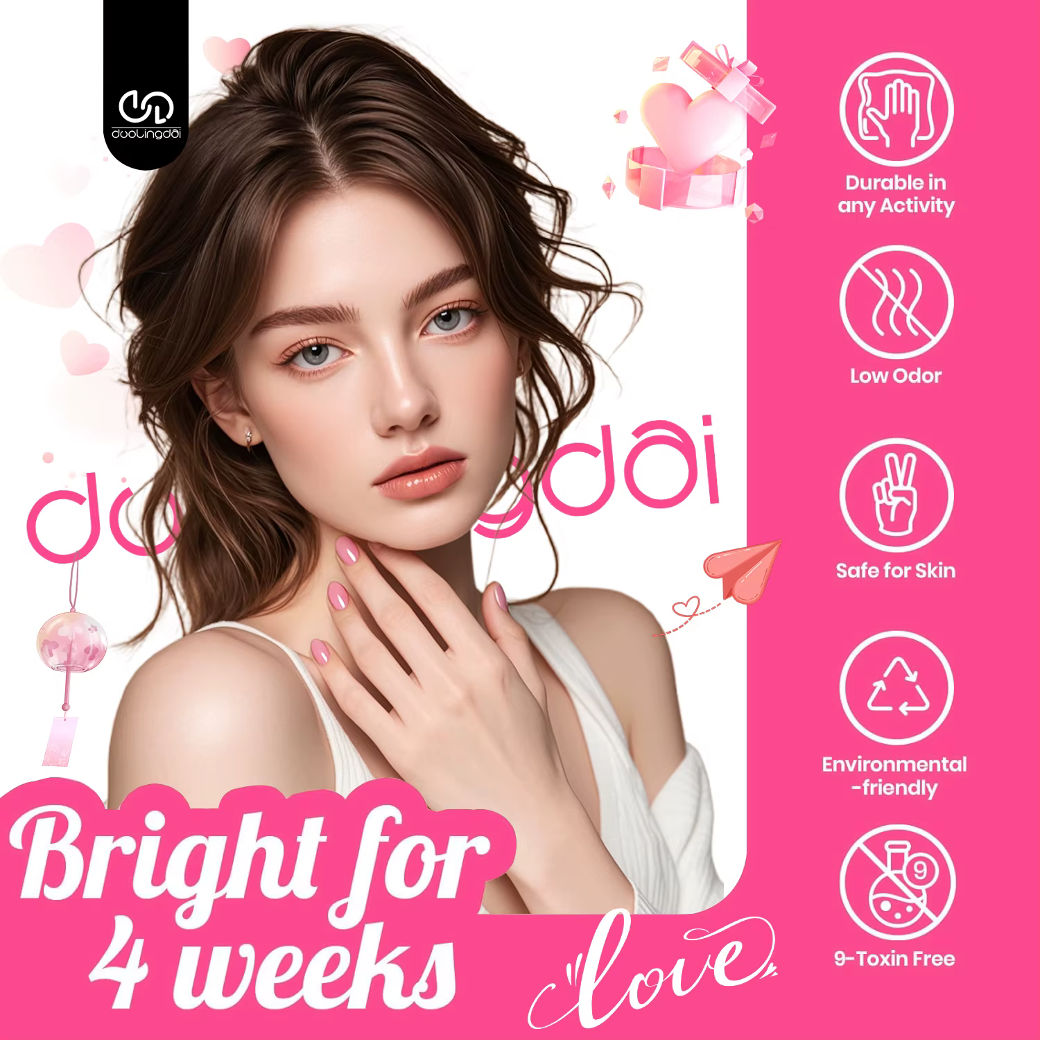 Lot de 6 vernis gel pour la Saint-Valentin
