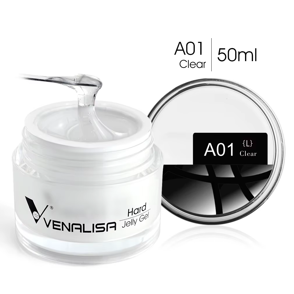 VENALISA Gelée UV/LED 50ml Transparente Rose Nude Camouflage pour Extension d'Ongles