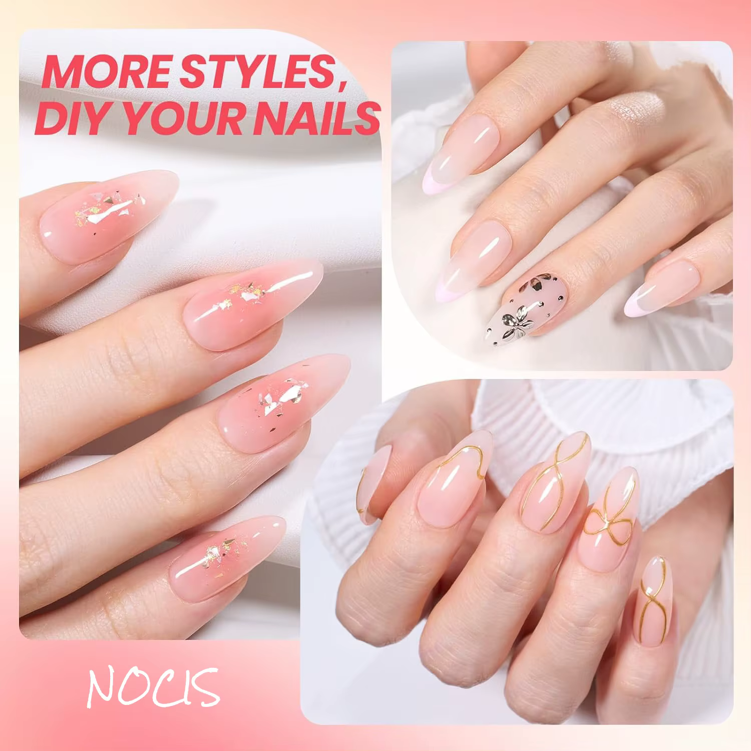 Kit de gel poly pour manucure NOCIS