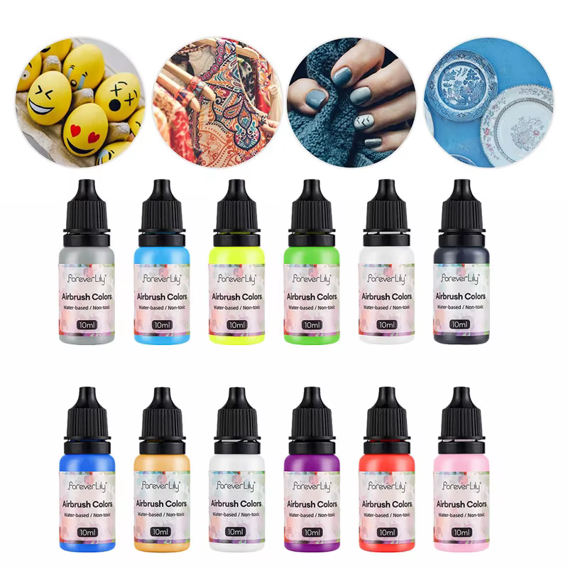 12 pièces vernis à ongles peinture aérographe encre