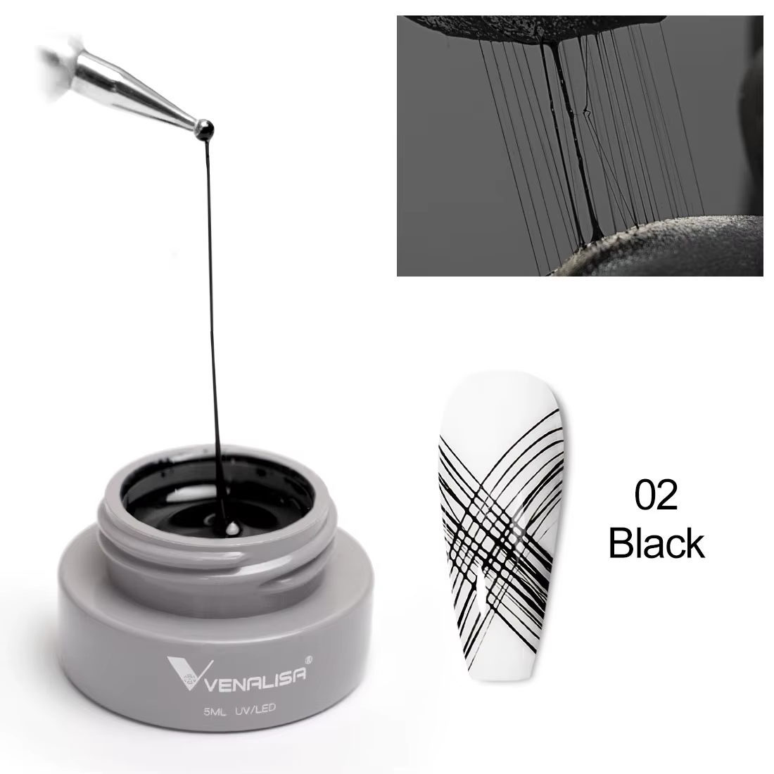 VENALISA Spider Liner peinture Gel nouvelle formule conception rapide couleur or Rose tremper UVLED manucure des ongles