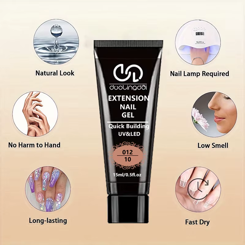 Gel d'extension d'ongles en poly pour allonger les ongles