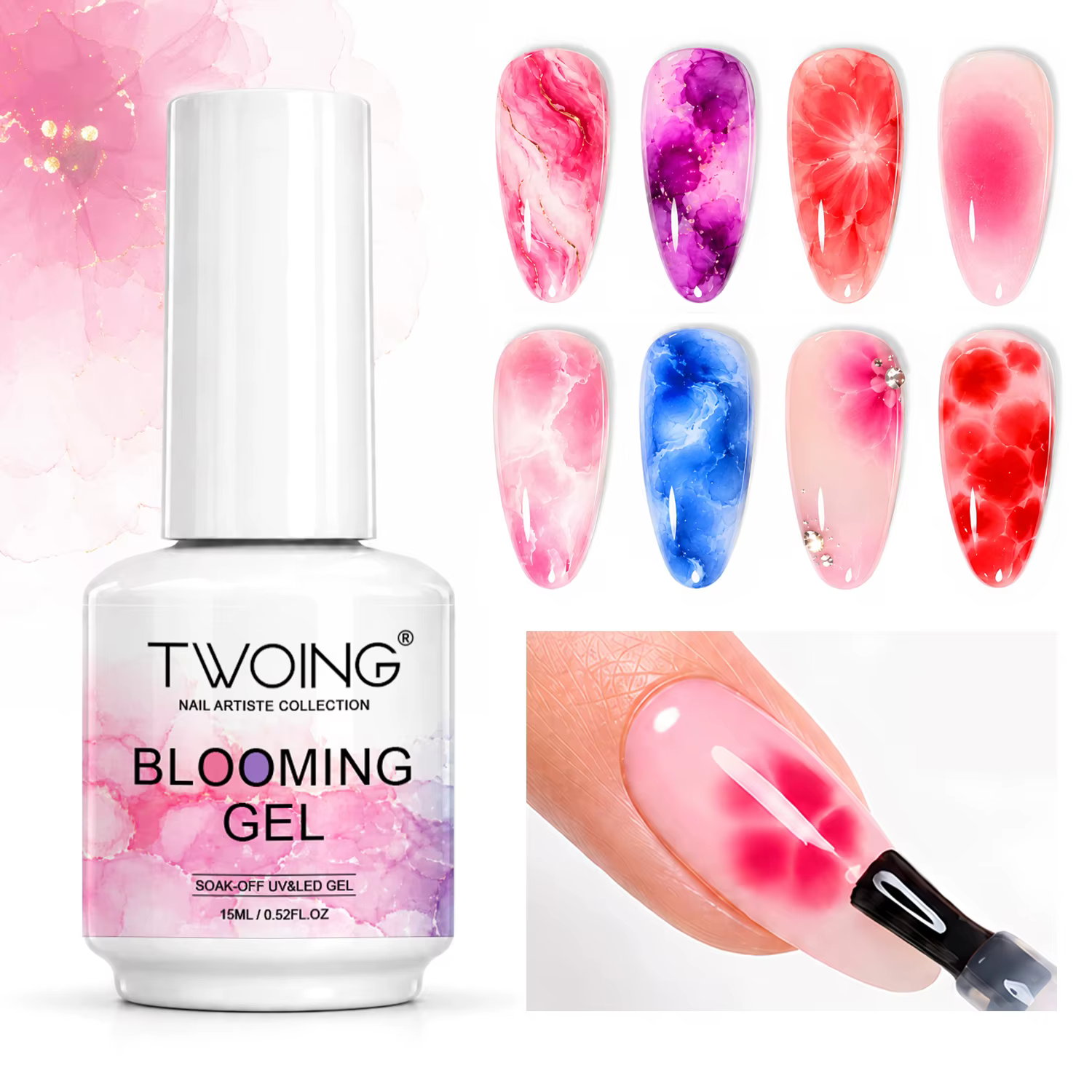 Gel fleuri pour ongles de 15ml