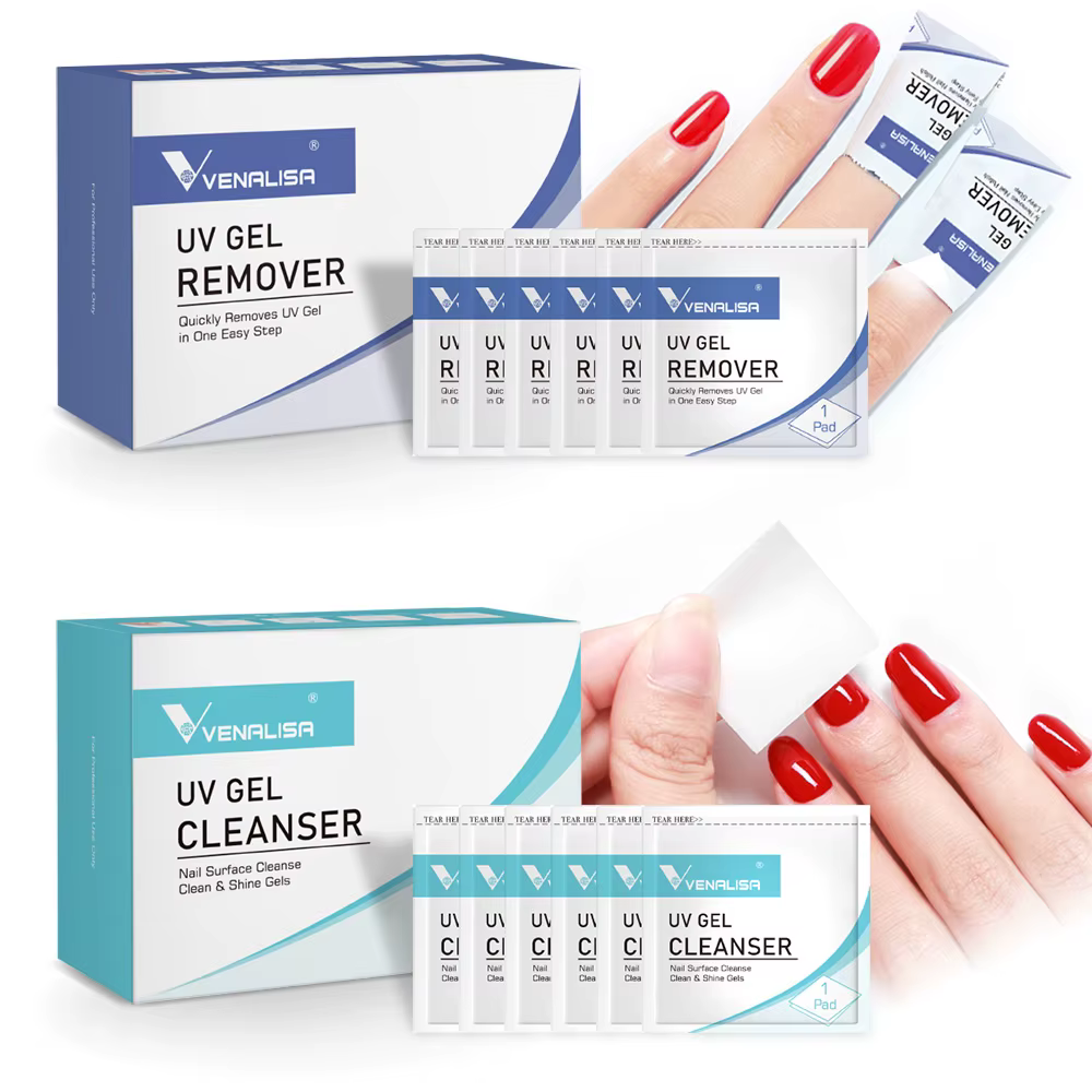 20 pièces/120 pièces Venalisa dissolvant lingettes tampon pour ongles manucure nettoyant Nail Art UV Gel
