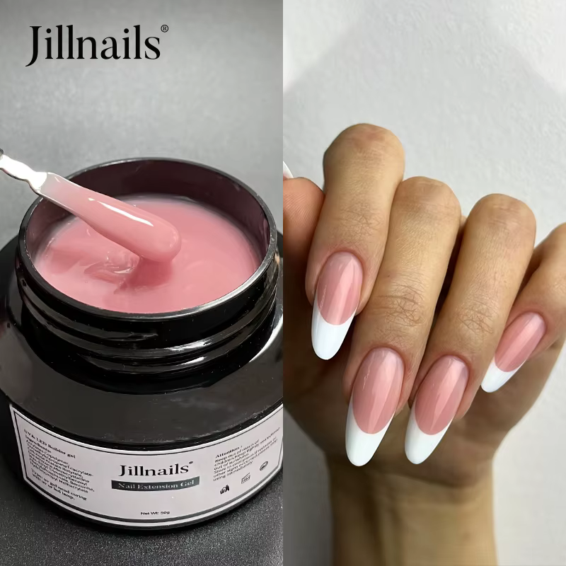 Jillnails Gel moyen rose laiteux russe auto-nivelant constructeur Extension Gel Nail Building 50g