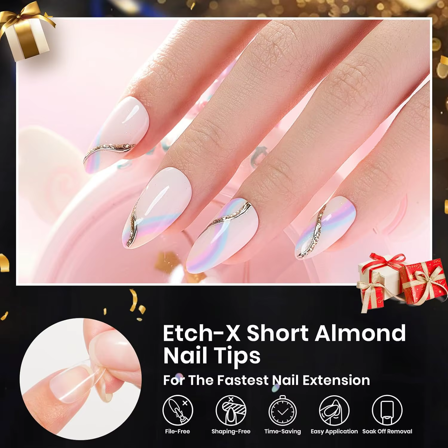 Faux ongles ovales préformés 504 pièces