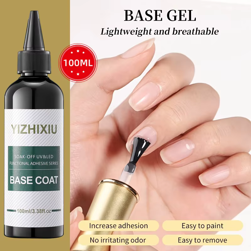 Lot de 2 vernis gel YiZhiXiu 100 ml : Base et Top Coat Super
