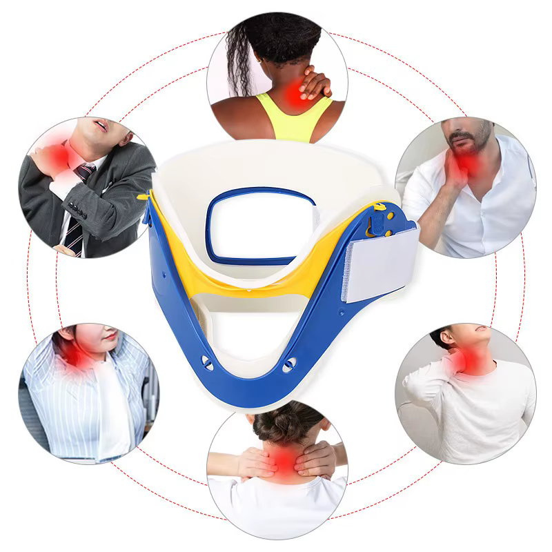 Collier médical pour le cou, Correction de la Posture cervicale, Support de Traction, Protection, civière réglable, thérapie, attelle d'orthèse de tracteur