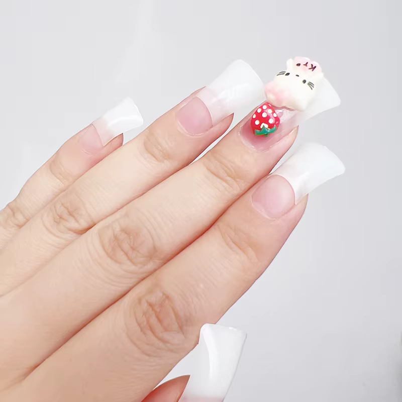 Embouts d'ongles de canard larges et transparents
