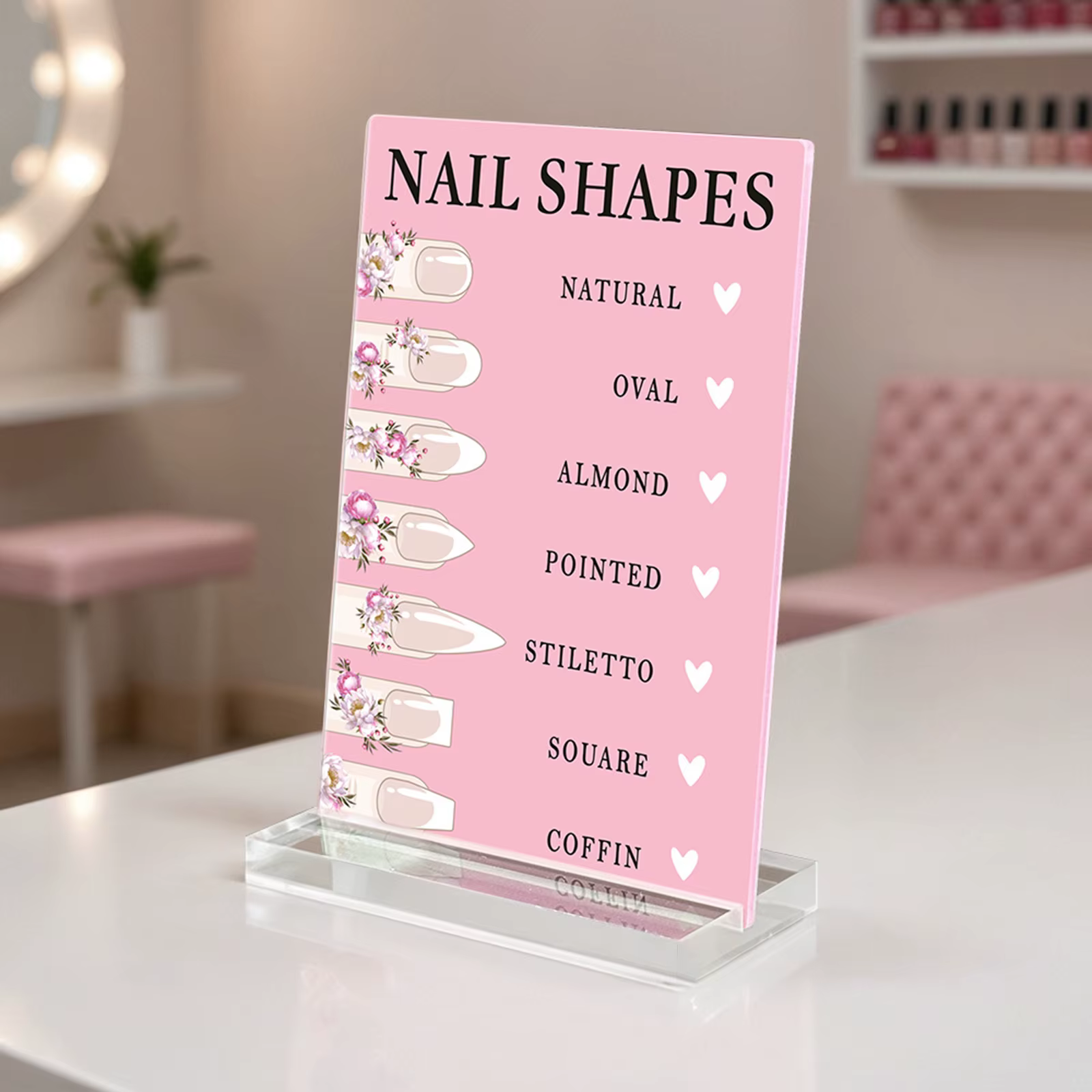 Panneau d'affichage de Nail Art en acrylique
