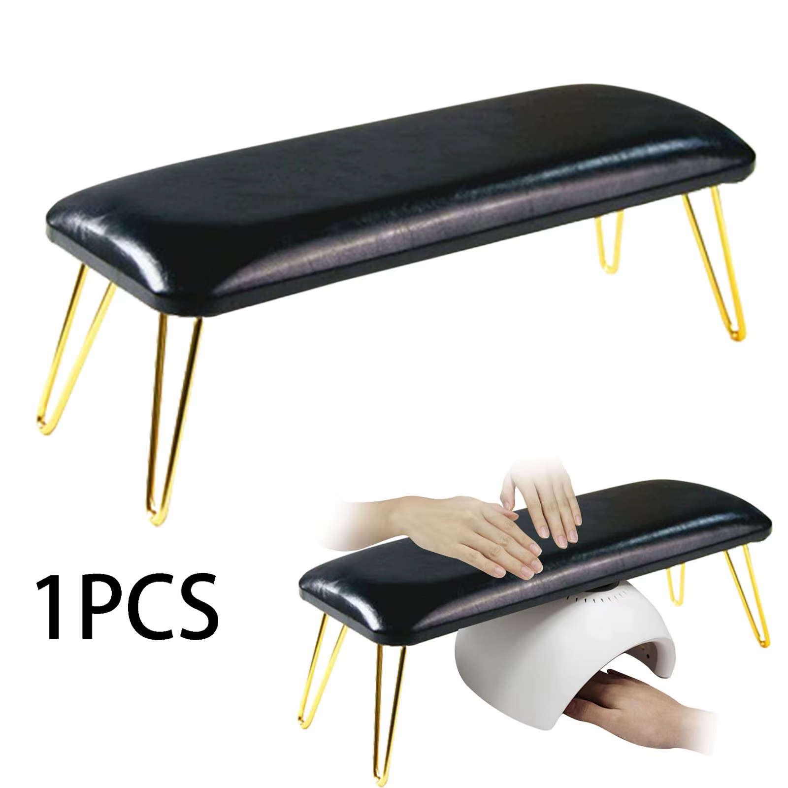 Support de repose-main de manucure ergonomique en cuir PU