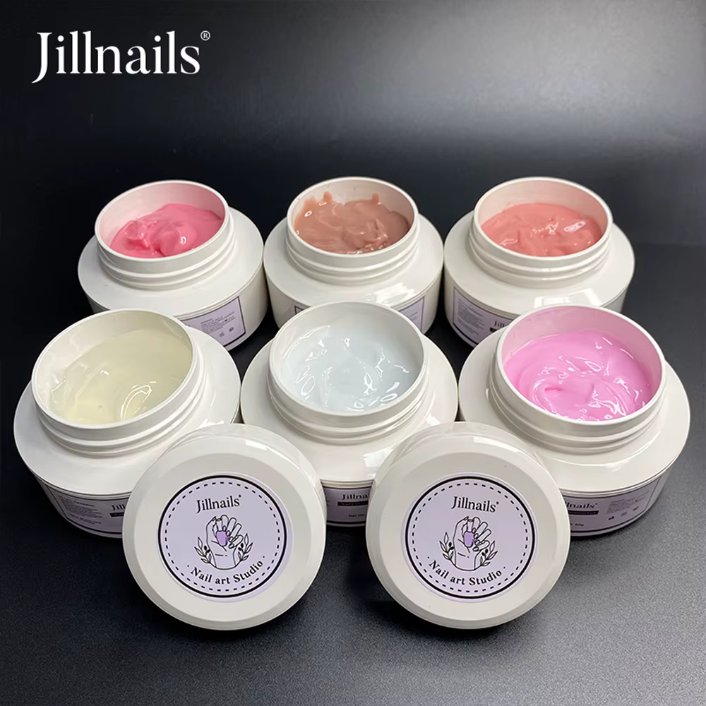Jillnails-Gel UV pour Extension d'Ongles, Crème Dure, Blanc Laiteux, 50g, 50ml