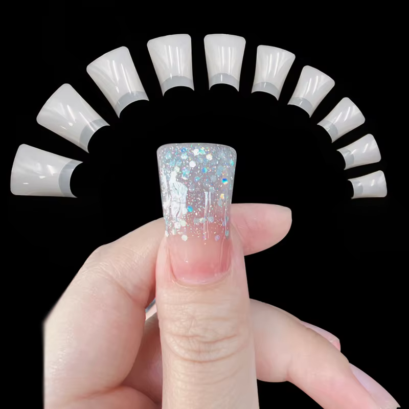 Embouts d'ongles de canard larges et transparents