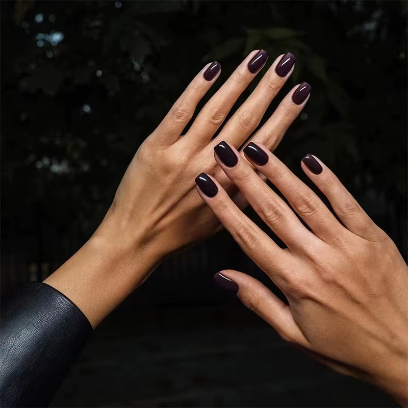 24 pièces couleur unie JapanKorea faux ongles femmes filles Art acrylique couverture complète imperméable presse