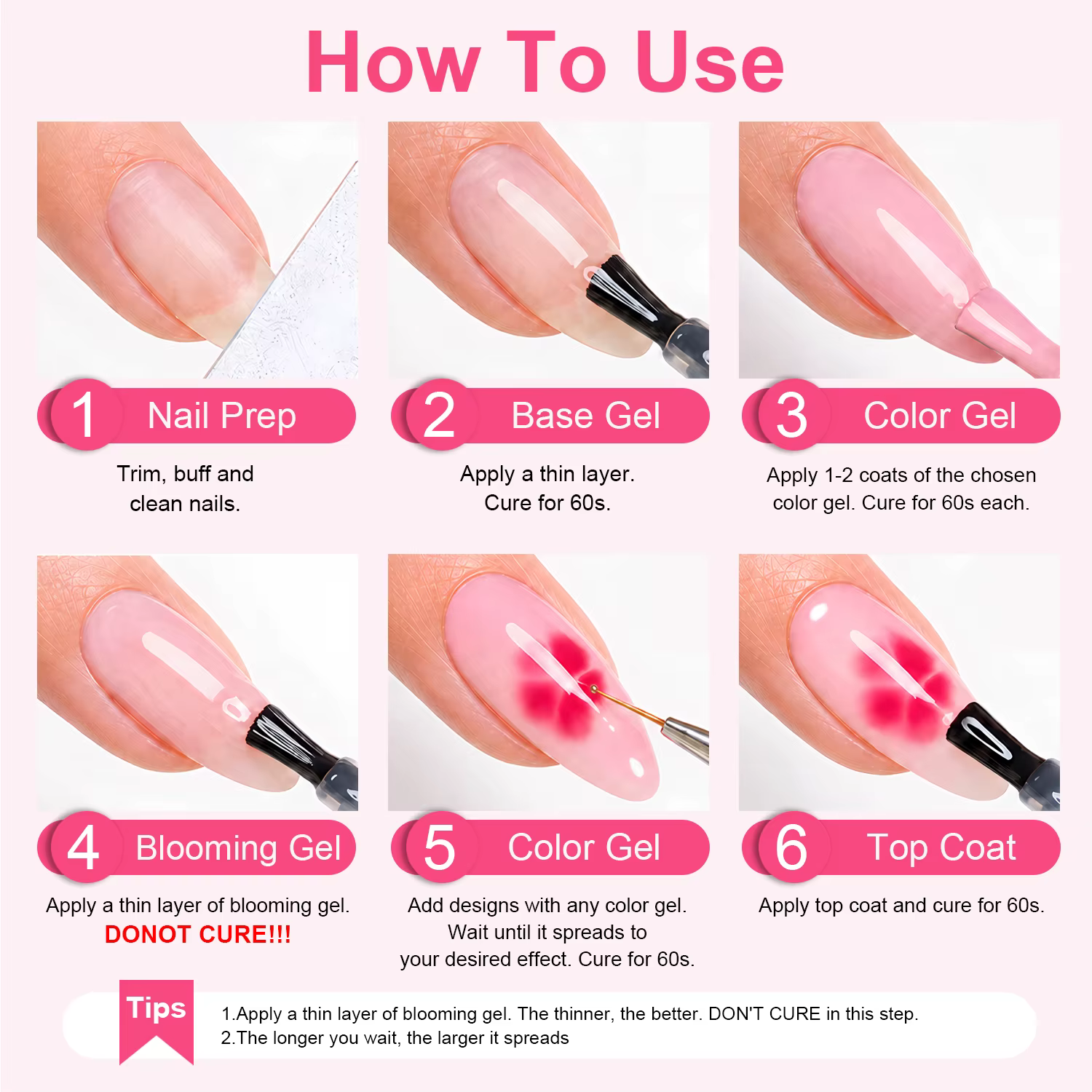 Gel fleuri pour ongles de 15ml