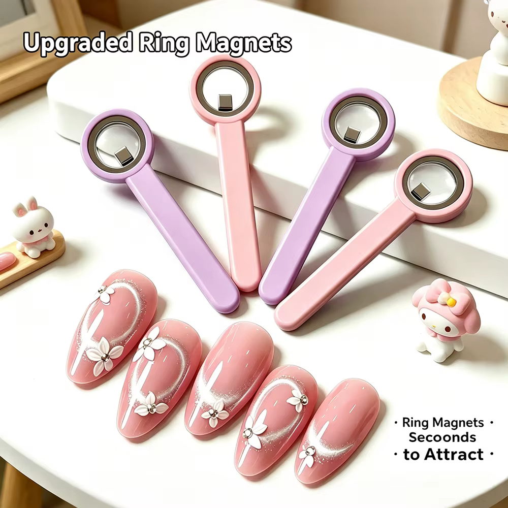 Bâtonnet magnétique Klimonla pour ongles effet œil de chat, fournitures d'art des ongles magnétiques de haute qualité pour un effet halo, outil de conception de manucure magnétique.