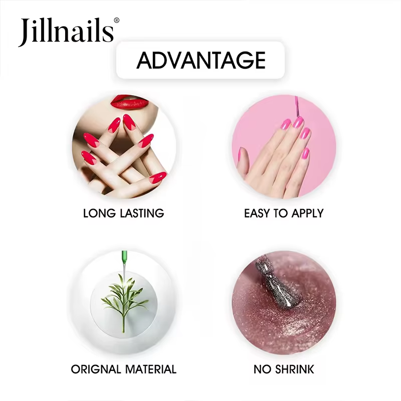 Gel de construction en fibre de verre Jillnails pour extension et réparation d'ongles 50G Gel UV LED