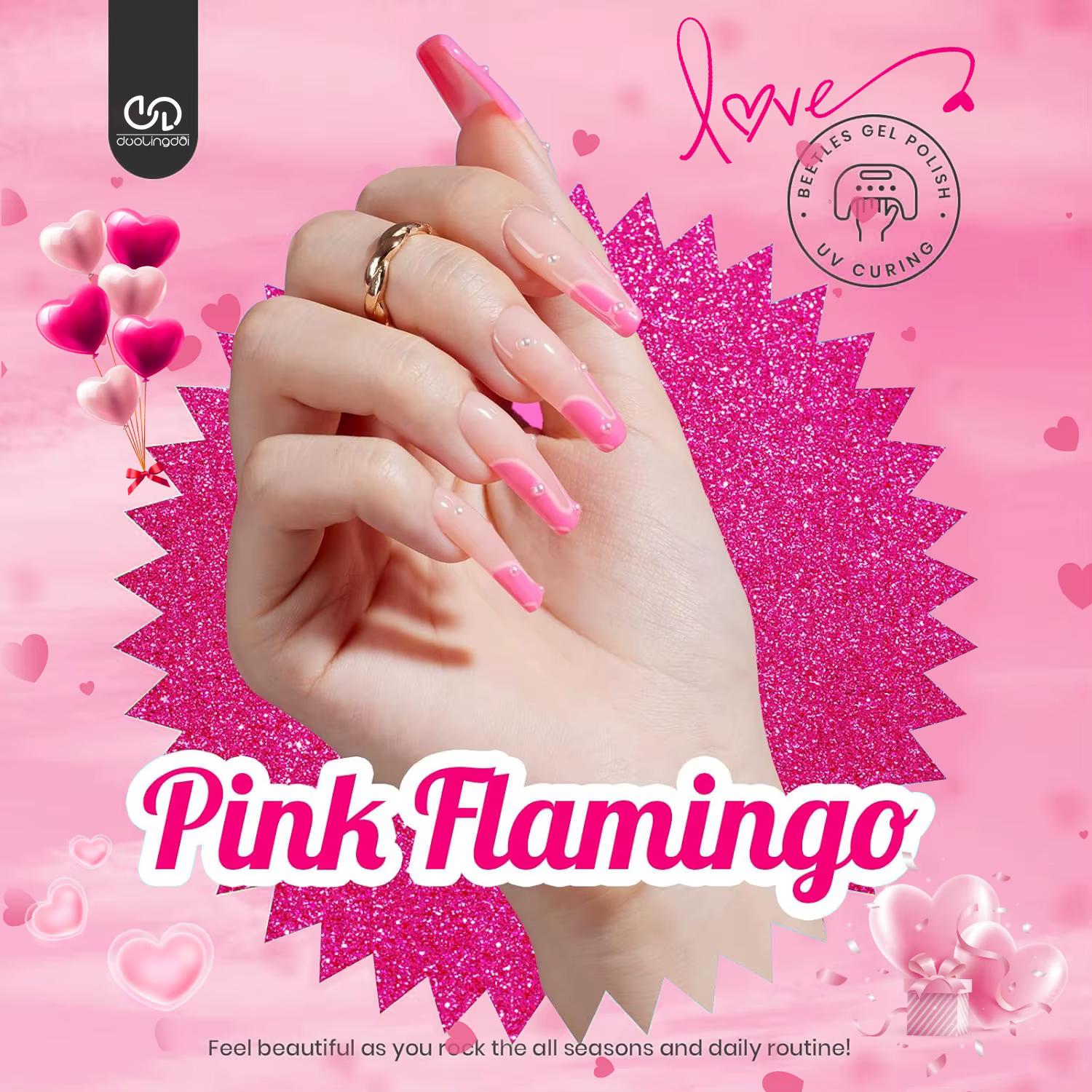 Lot de 6 vernis gel pour la Saint-Valentin
