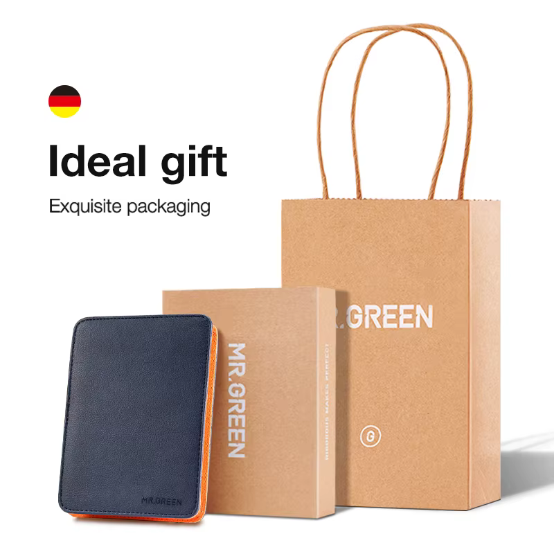 MR.GREEN – Kit de manucure professionnel 9 en 1 avec étui en cuir