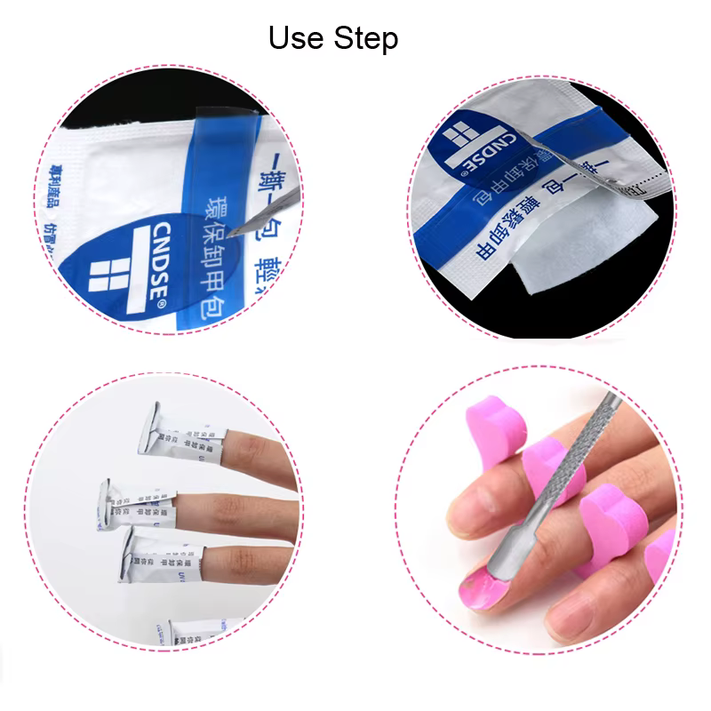 200 pièces/boîte dissolvant de vernis à ongles Gel lingettes serviettes dégraissantes nettoyant Nail Art UV Gel