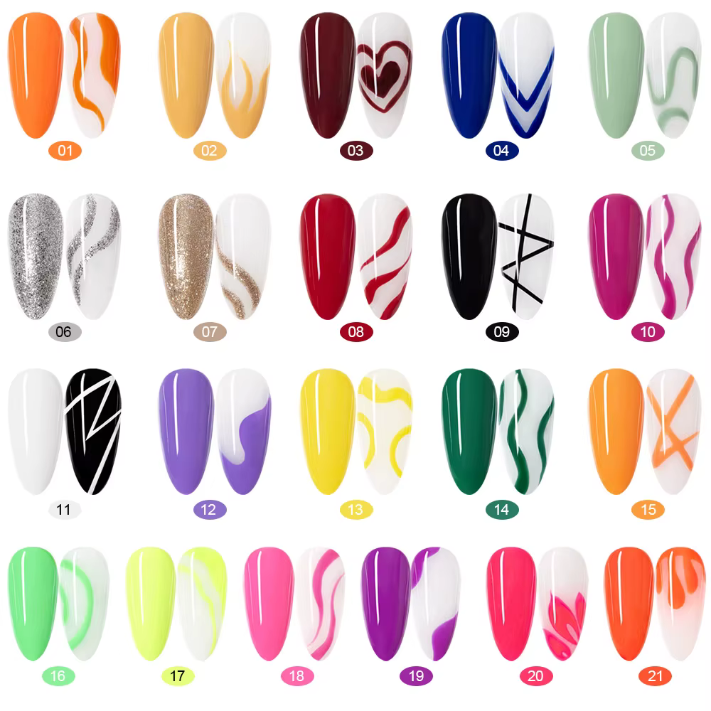 Venalisa Liner Gel 8ml vernis à ongles français UV LED peinture Gel Nail Art Design magnifique paillettes couleur