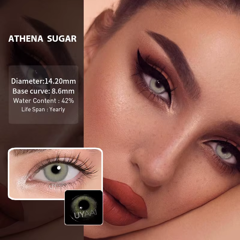 2 pièces/paire série grise lentilles de Contact de couleur lentilles de Contact cosmétiques naturelles lentilles de Contact colorées pour le maquillage des yeux UYAAI