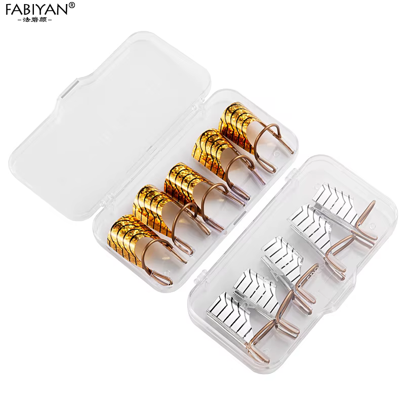 5pc Nail Art C forme incurvée Extension Guide conseils feuille française acrylique vernis Gel UV conception