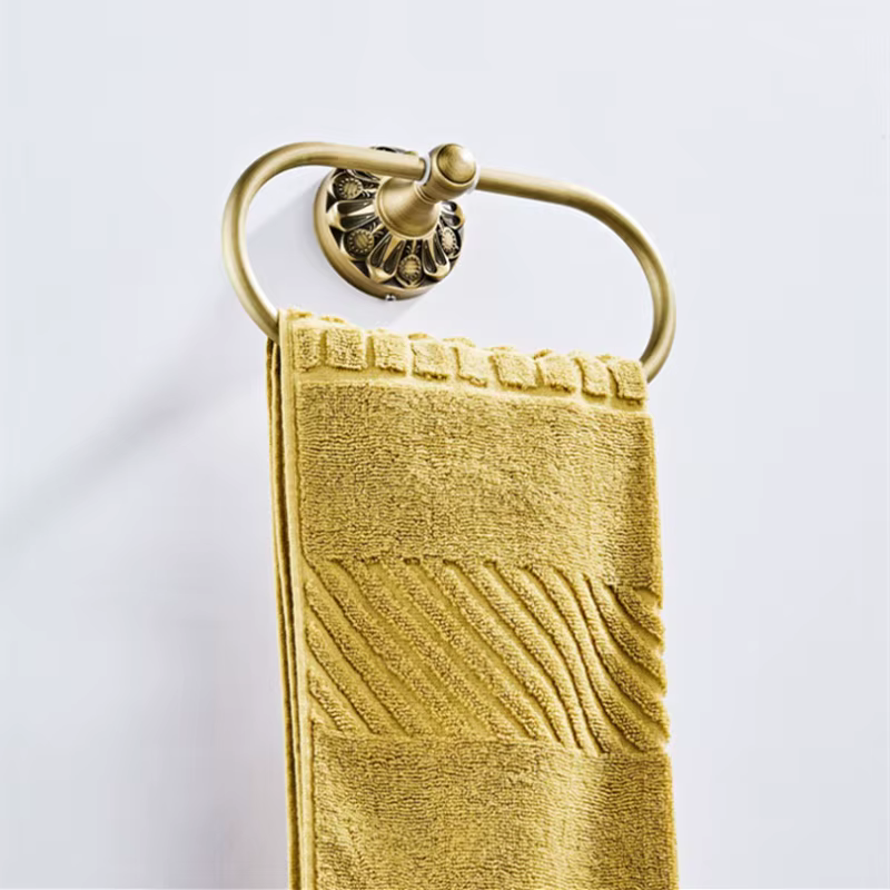 Porte-serviettes antique en laiton vintage, porte-serviettes de luxe en bronze, porte-serviettes muraux, cintre pour cuisine, accessoire de bain
